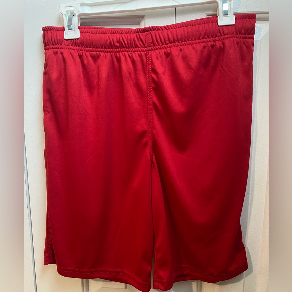 Boys red athletic shorts